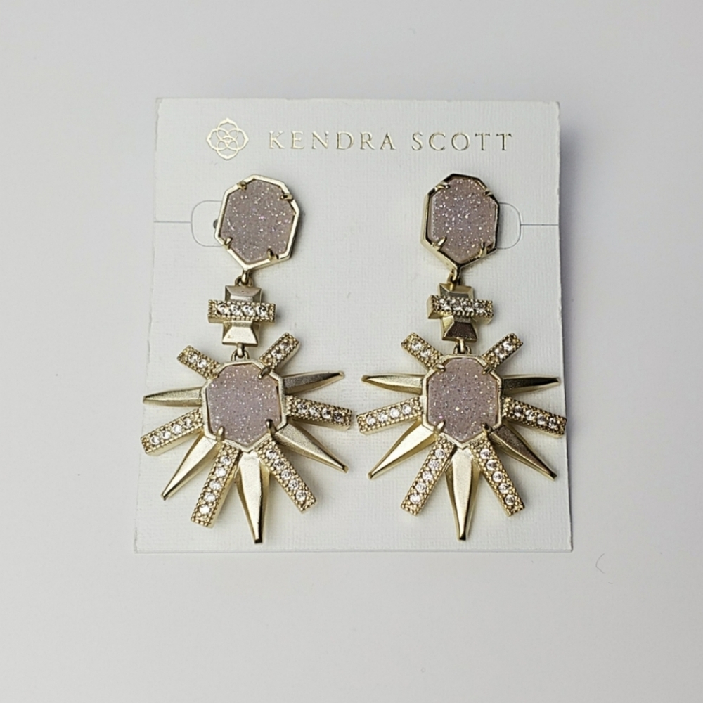 Kendra Scott Allie Gold Statement Earrings